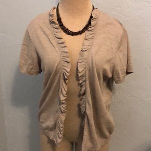 August silk short sleeved cardigan